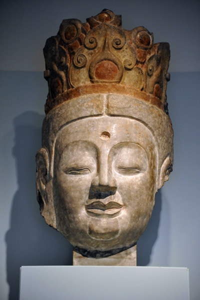 Buddhist deity Mahasthamaprapta, Northern Qi Dynasty, 550-577 AD