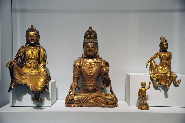 Ming Dynasty Guanyin gilt bronzes