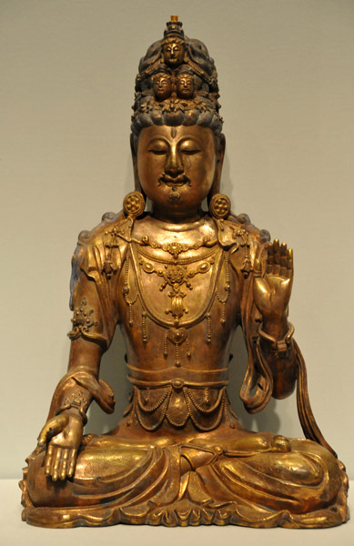 The bodhisattva Avalokiteshvara (Guanyin) with four heads, Ming dynasty