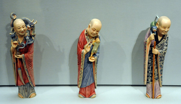 Part of the collection of 18 ivory luohans (arhats), 1912-1949
