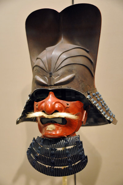 Samurai helmet with half-face mask, early 17th C.