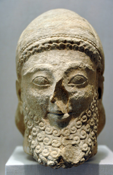 Head of a Bearded Man, Cyprus, 6th C. BC