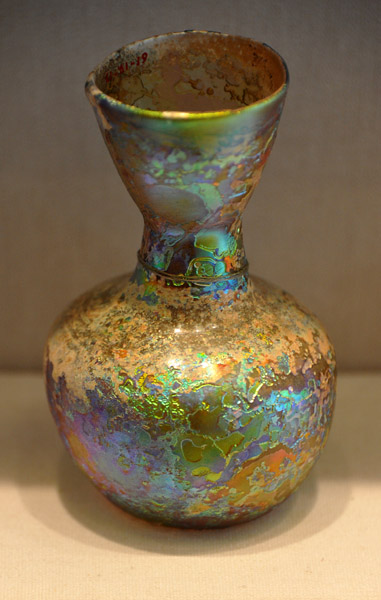 Free-blown glass flask, Eastern Mediterranean, 3rd-4th C. AD