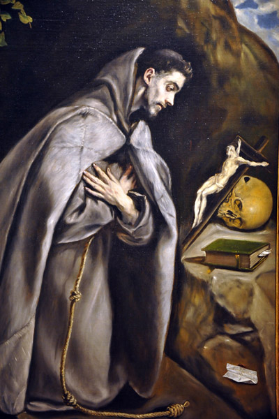 St. Francis Venerating the Crucifix, El Greco ca 1595