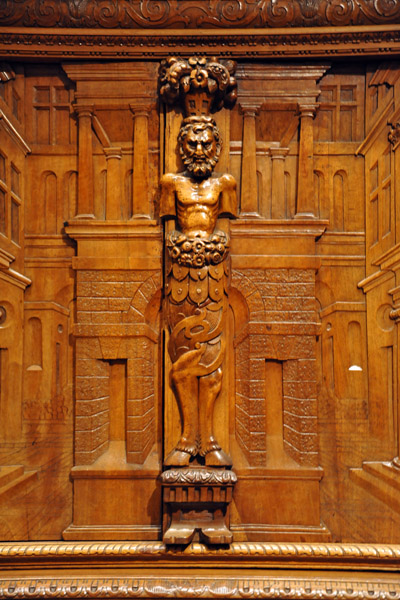 Armoire detail, French walnut ca 1580