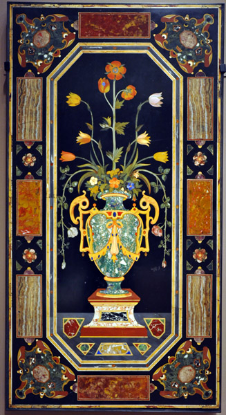 Panel with Vase of Flowers, Florence, 1600-1650