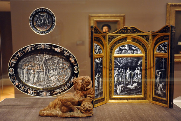 Enamel pieces from Limoges, France