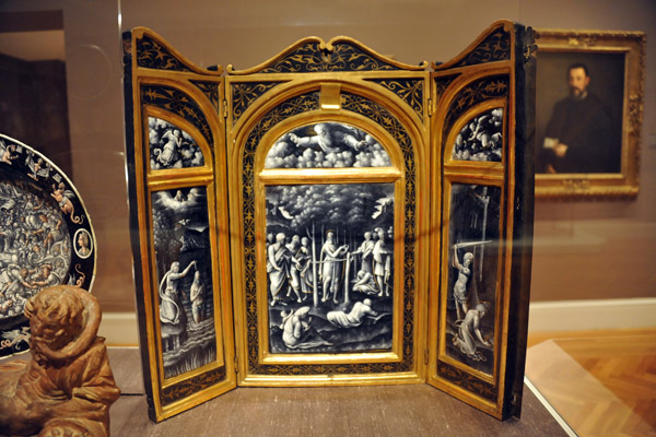 Triptych with scenes from the Life of St. John the Baptist, Limoges ca 1580