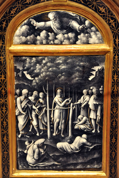 Center panel from the triptych with scenes from the Life of St. John the Baptist, Limoges ca 1580