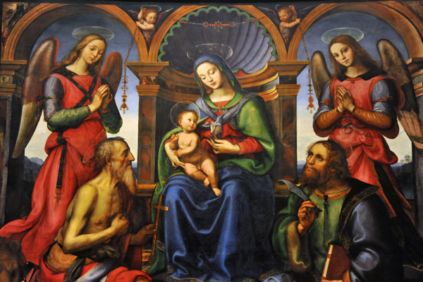 Madonna Enthroned with Saints and Angels, Raffaele dei Capponi, 1502