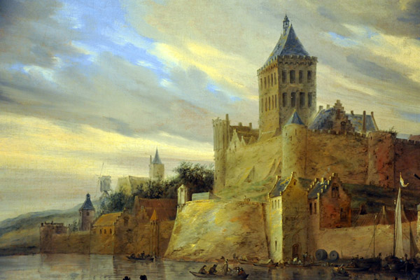River view of Nijmegen with the Valkhof, Salomon van Ruysdael, 1648