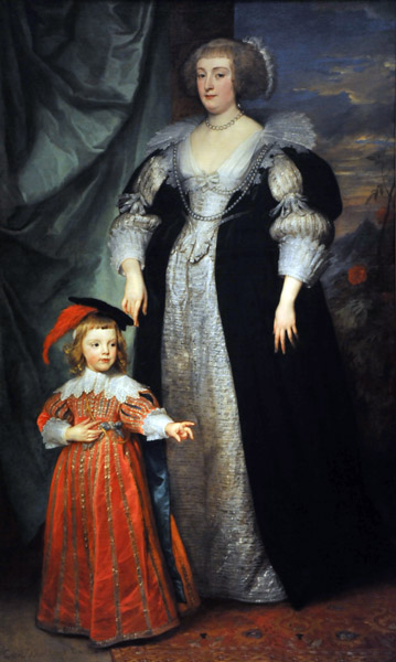 Marie Claire de Croy, Duchesse d'Havr and Child, Anthony van Dyck, 1634