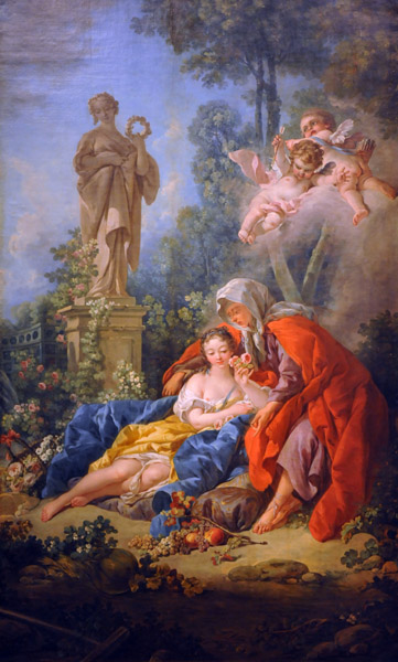 Vertumnus and Pomona, studio of François Boucher, 1757