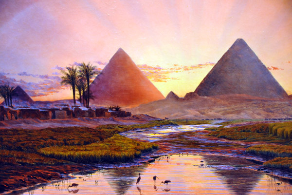 The Pyramids at Gizeh, Thomas Seddon, 1855