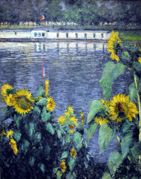 Sunflowers along the Seine, Gustave Caillebotte ca 1885-86