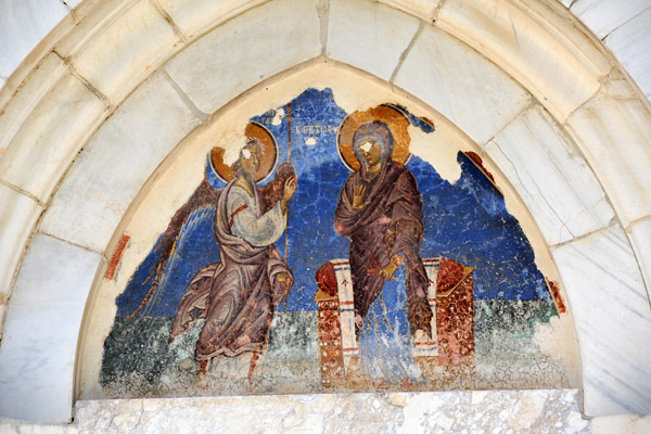 Fresco over the main portal at Gradac