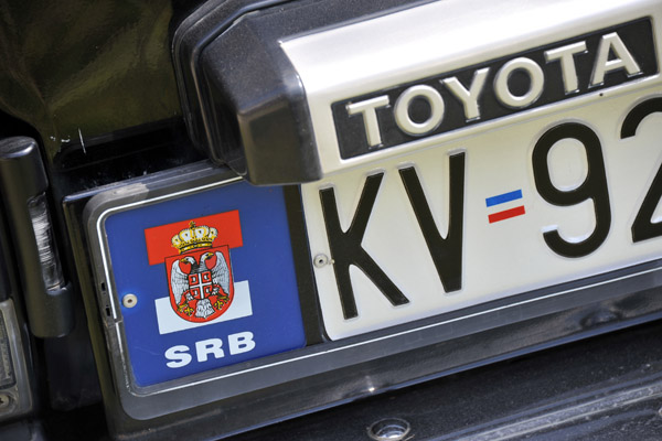 SRB - Serbian license plate