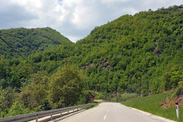 The road leading from Studenica west towards Zlatibor via Ivanjica