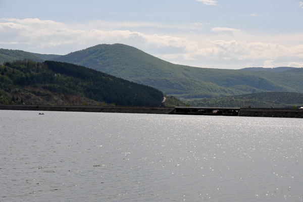 The large dam at Kokin Brod forming Zlatarsko Jezero (lake)