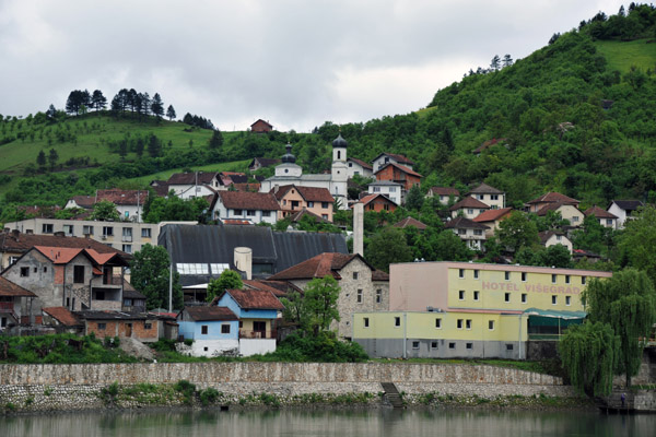 Višegrad from across the Drina