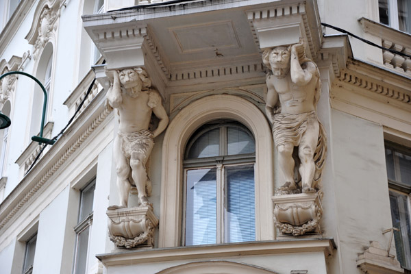 Architectural detail - Ferhadija Street  at Cathedral Square