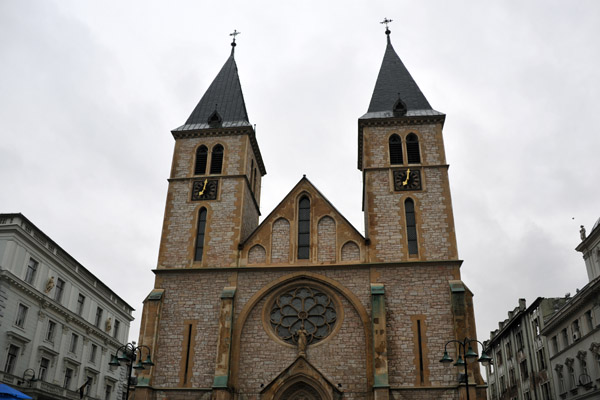 Sarajevo Cathedral was built 1884-1889 in the neo-Gothic style