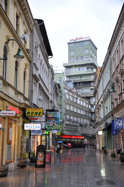 West end of Ferhadija Street leading to the modern district of Sarajevo