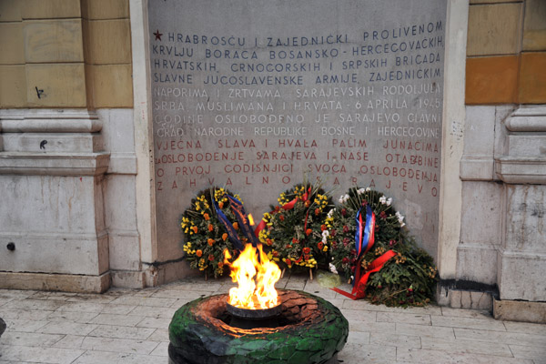 The Eternal Flame commemorating the liberators of Sarajevo and all the Yugoslav victims of World War II