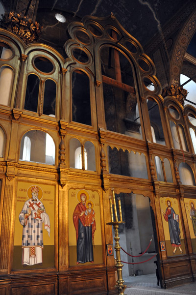 Iconostasis of the Orthodox Cathedral awaiting additional icons