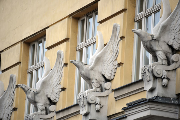 Eagles in front of the Main Post Office, Sarajevo