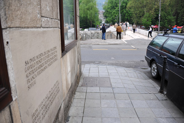 Site of a shot heard 'round the world - the assassination of Archduke Franz Ferdinand took place here 28 June 1914