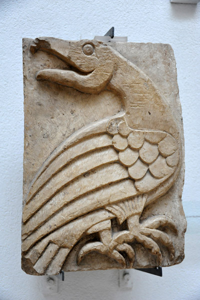 14th C. relief carving of a bird