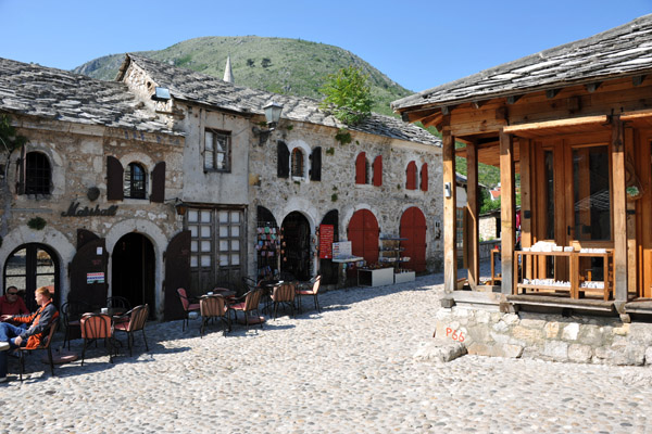 Trg Preivjelih Branioca, the west bank's old town square, Mostar