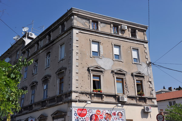 Bullet scared building, Mostar