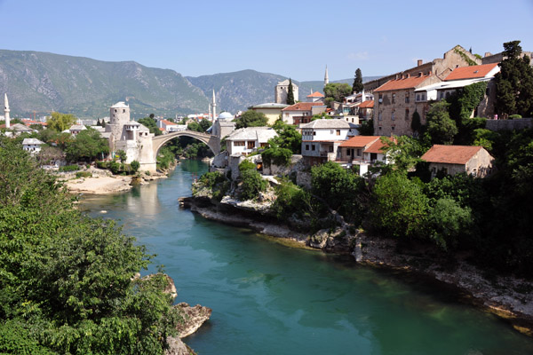 Neretva River from the Lučki Bridge, Mostar