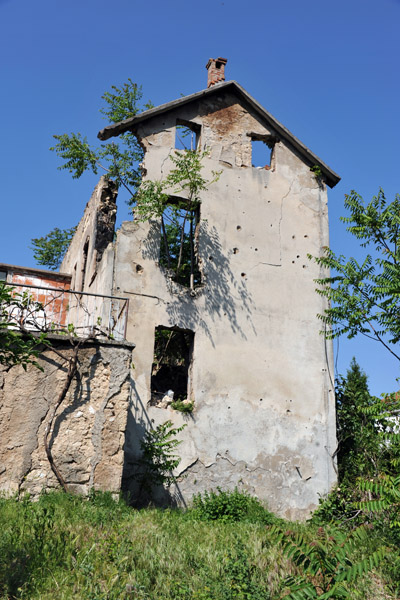 War ruin, West Bank, Mostar