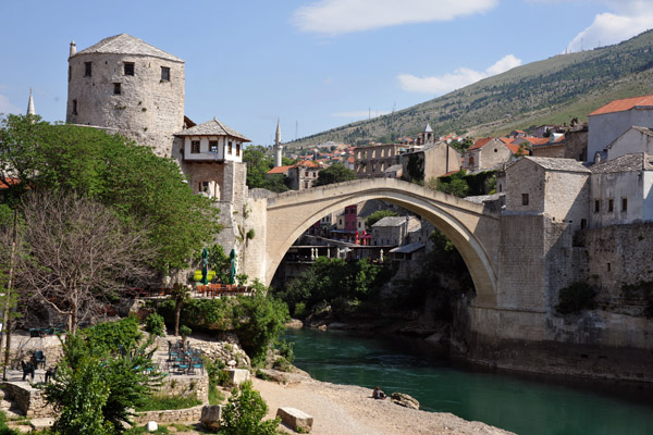 West Bank Mostar downstream from the Old Bridge