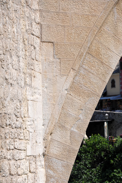 Some of the original stones preserved on the west side