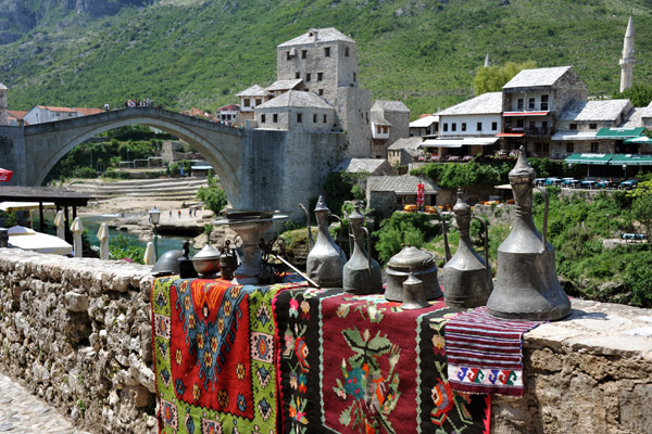 Items for sale along Kujundzije, East Bank Mostar