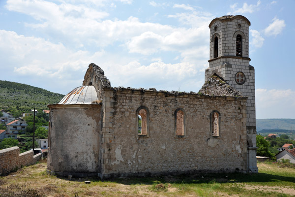 Ruins of a church welcomes visitors to Blagaj