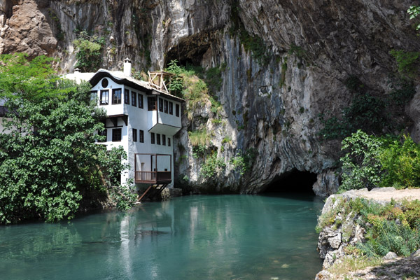 Dervish Monastery at the source of the Buna River, Blagaj