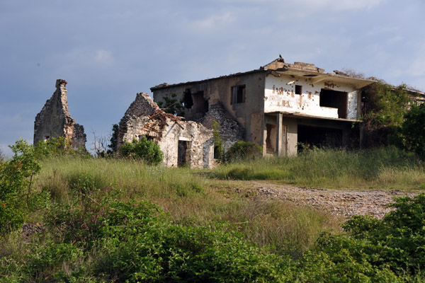 War ruins in the countryside outside of Stolac on the road to the coast