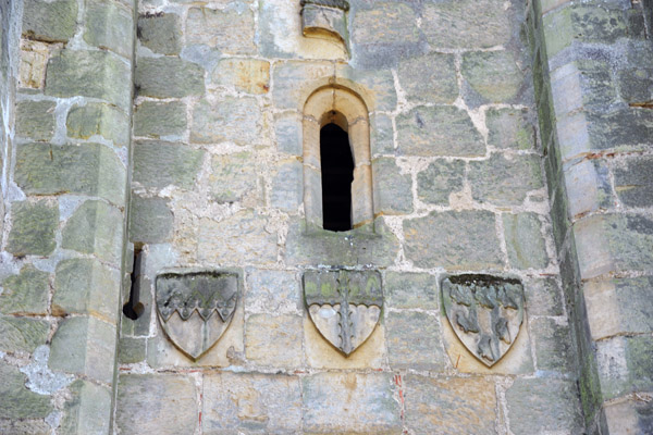 Coats-of-Arms over the north gate, Bodiam Castle