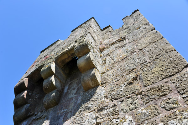 Machicolations on the north towers, Bodiam Castle