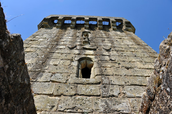 Defenders could drop stones through the machicolations on the top of the gatehouse tower