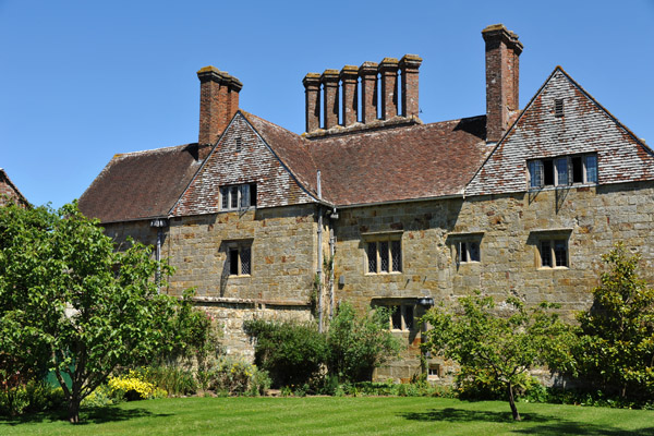 A 17th C. Jacobean manor house is managed by the National Trust
