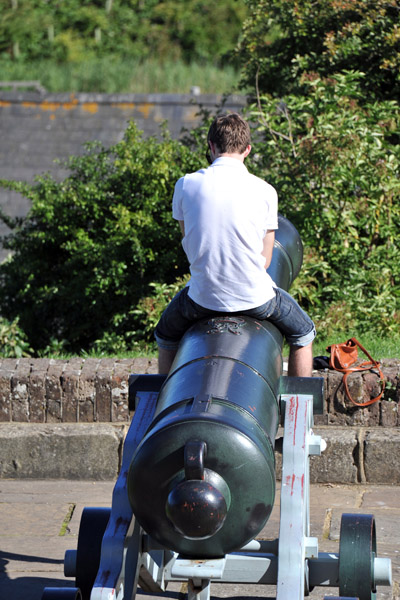 Boy riding a cannon, Rye Castle