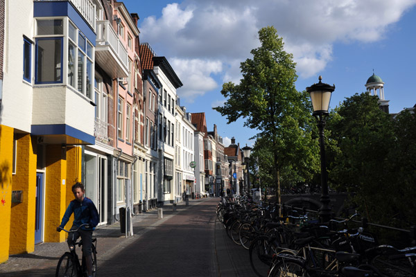 Cyclist on Oudegracht, Utrecht