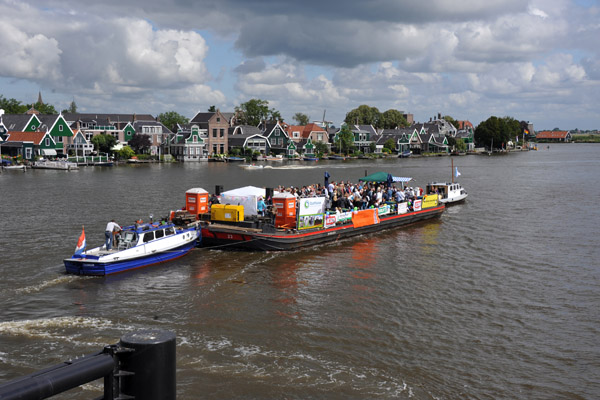 Party barge on the River Zaan, Zaandam