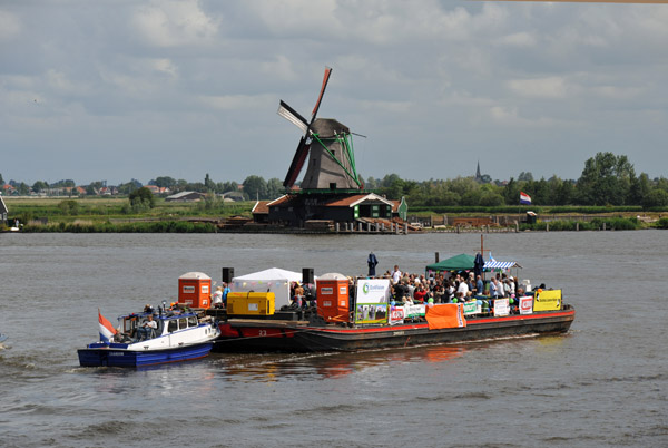 Party barge on the River Zaan, Zaandam